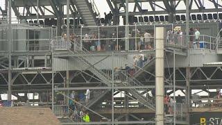 IMS delaying the start of the Indy 500 due to weather fans asked to leave Snake Pit & grandstands