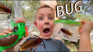 Vacuum BUG HUNT for REAL BUGS Cockroaches SPIDERS Moth EARWIG Fire Ants & MORE FOR KIDS