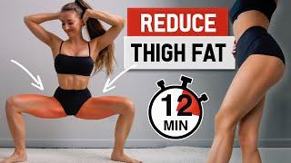 12 EXERCISES TO LOSE THIGH FAT - Inner & Outer Thigh Workout No Equipment At Home