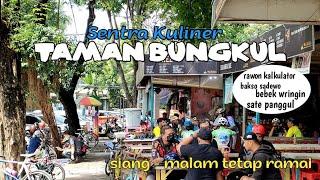 Sentra Kuliner Taman Bungkul  tetap buka walaupun taman ditutup