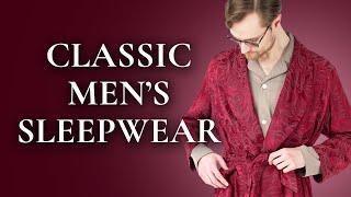 Mens Classic Pajamas Slippers & Robes Dressing Gowns