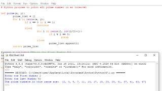 Python program to print all prime number in an interval