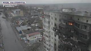 Russia-Ukraine war Video shows destruction near Kyiv