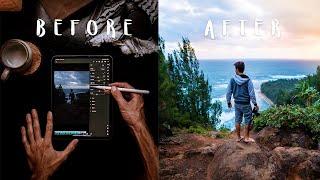 How I edit TRAVEL photos on my iPad Pro 2020 - Lightroom CC Tutorial