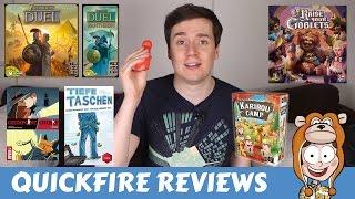 Reviews 7 Wonders Duel + Pantheon Raise Your Goblets Tiefe Taschen Karibou Camp etc.