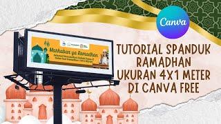 Tutorial Desain Spanduk Lebaran 4 Meter x 1 Meter di Canva FREE