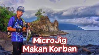 Micro Jig Kepala Merah Makan Korban  Micro Jigging Fishing dari Pinggiran