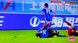 Demba Ba Horrific Leg Break vs Shanghai Sipg