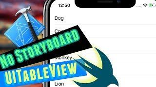 No Storyboard UITableView Swift 4.1  Xcode 9.3