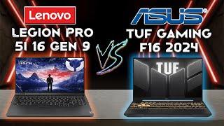 Legion Pro 5i 16 Gen 9 vs TUF Gaming F16 2024  Best of of Entry Gaming Laptops  Tech compare