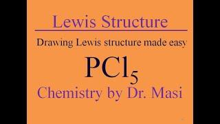 How to Draw Lewis Structure for PCl5 Phosphorus Pentachloride