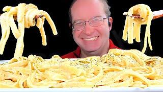 ASMR FETTUCCINE ALFREDO MUKBANG EATING SOUNDS