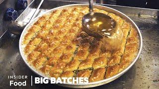 How 20000 Pieces Of Baklava Are Handmade Every Week In Gaziantep Turkey  Big Batches