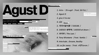 【𝙋𝙇𝘼𝙔𝙇𝙄𝙎𝙏】Agust_D SUGA MIXTAPE