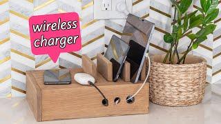 DIY charging station with wireless charing  Easy beginner project