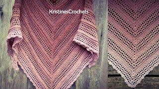 Cocoa Latte Shawl - Triangle Shawl Scarf Crochet Pattern