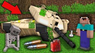 Minecraft NOOB vs PRO NOOB RESTORED DISASSEMBLED ABANDONED 100 YEAR OLD TANK  100% trolling