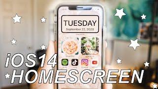 iOS14 HOME SCREEN SETUP  CUSTOMIZE YOUR IPHONE  Aesthetic Rainbow Theme