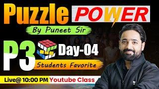 IBPS PO Pre SBI POClerk 2024  Puzzle Power  Day 4  Puzzles By Puneet Sir