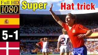 Spain 5-1 Denmark world cup 1986  Full highlight  1080p HD - Butragueño