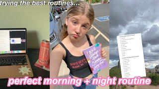 trying the perfect morning and night routines for teens ️