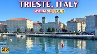 Amazing Trieste Italy Walking Tour  4k UHD City Walk With Subtitle &  Binaural Sound