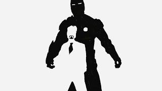 Iron man Suit Silhouette Drawing with Tony Stark  How to draw Ironman Mark 85 logo as Tribal Tattoo