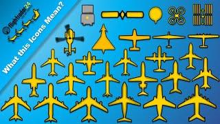 Do you know what these 28 Flightradar24 Aircraft icons Mean?