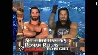 WWE Raw Match Card 2002 Seth Rollins vs Roman Reigns