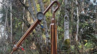 3 inch copper gooseneck pot still