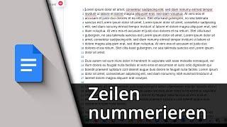 Google Docs Zeilen nummerieren  Google Docs Zeilennummerierung  Tutorial