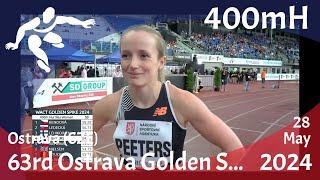 63rd Ostrava Golden Spike 28-05-2024 400mH 76cm Cathelijn