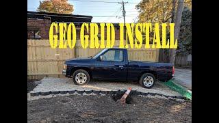 GeoGrid GroundGrid Green driveway parking pad DIY install