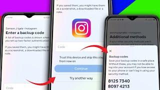 How to Login Instagram without a Backup Code 2024  Get Backup code for Instagram without Login