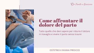 Come affrontare il dolore del parto