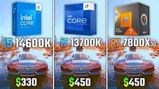 INTEL i5-14600K vs INTEL i7-13700K vs RYZEN 7 7800X3D  Test in 6 Games