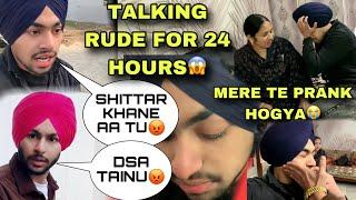 PRANK KARTA MERE TETALKING RUDE TO BROTHER FOR 24 HOURSGONE WRONG MAI RON LAG GYA