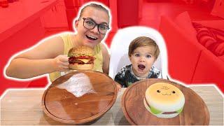 SQUISHY FOOD vs REAL FOOD W Jaxton Who will get what?