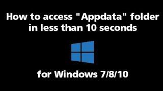 How To Access Appdata Folder in less than 10 seconds #shorts