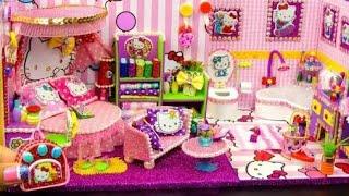 DIY - Miniatur Rumah Motif Hello Kitty - Kamar Tidur dan Kamar Mandi