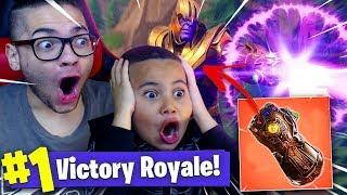 FUNNIEST *NEW* THANOS INFINITY GAUNTLET GAMEPLAY In Fortnite Battle Royale 9 YEAR OLD BROTHER EPIC