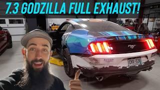 7.3 Godzilla Ford Mustang - Addressing a BIG Problem + First Full Exhaust Start