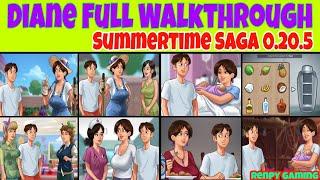 Diane Full Walkthrough Summertime Saga 0.20.5  Diane Complete Storyline