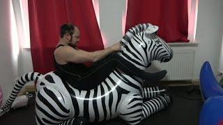 Inflatable IW Zebra ride and deflate