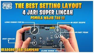 CARA SETTING KONTROL LAYOUT PUBG MOBILE  SETTING KONTROL 4 JARI AGAR LINCAH PUBG MOBILE