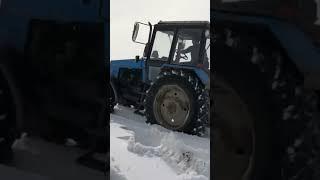 Tractor Cannot get out in the snow