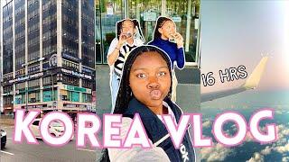 TRAVEL WITH ME to KOREA  16hr flight speaking Korean COEX mall