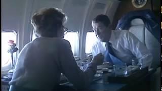 President Reagan and Nancy Reagan on Board Air Force One on December 23 1988