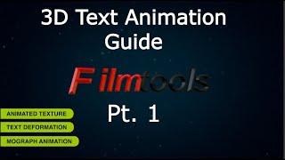 After Effects 3D Text Animation Guide Pt. 1