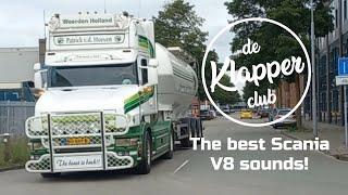 The Best Scania V8 Open Pipe Sounds  Klapper Compilatie #23